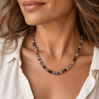 Bahama Blue Graduated Opal Necklace — One of a Kind - Chocolate and Steel