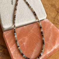 Bahama Blue Graduated Opal Necklace — One of a Kind - Chocolate and Steel