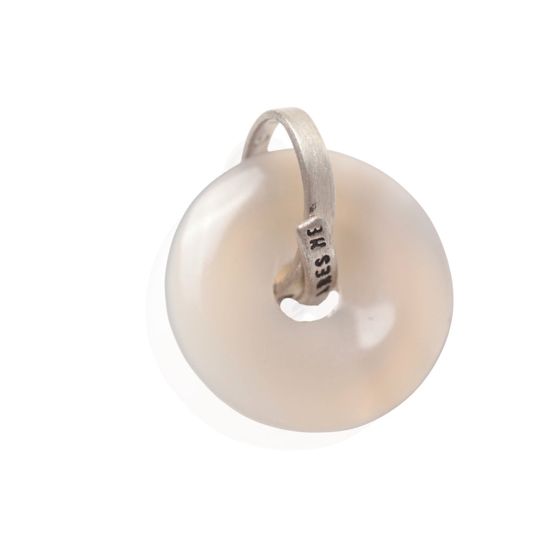 Charlotte Brontë Bird in the Clouds Quote Necklace - Chocolate and Steel