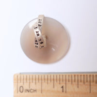 Charlotte Brontë Bird in the Clouds Quote Necklace - Chocolate and Steel