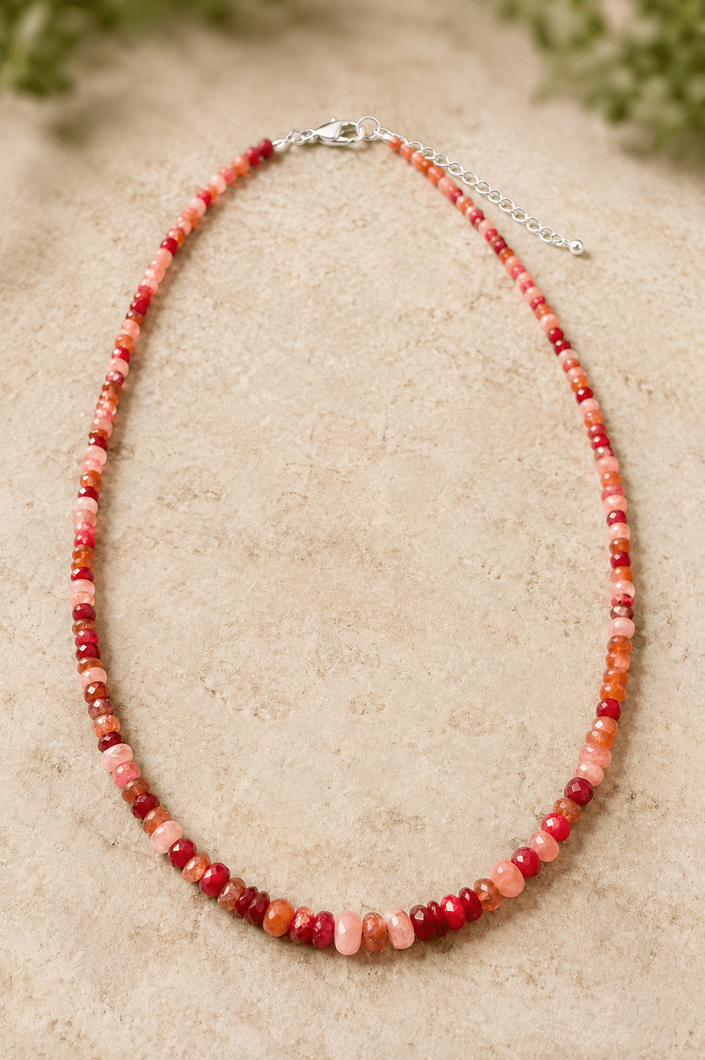 Coat of Many Colors Gemstone Necklace - Chocolate and Steel