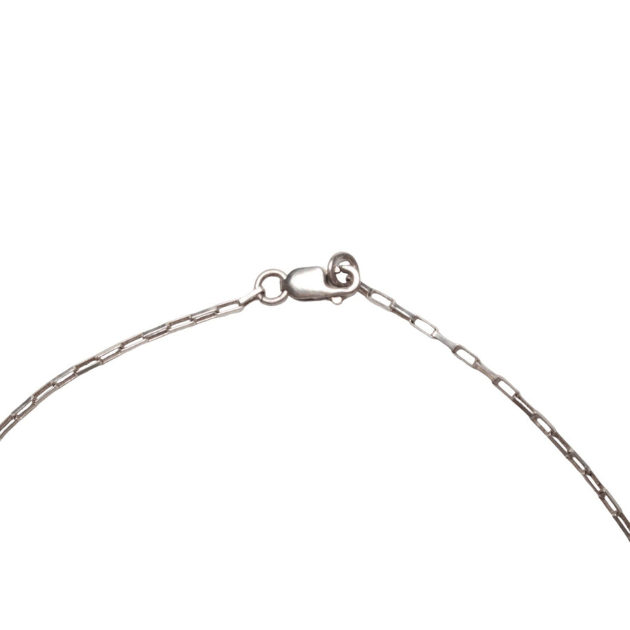 Desert Snake with Blue Diamond Necklace - Wisdom Necklace - Chocolate and Steel