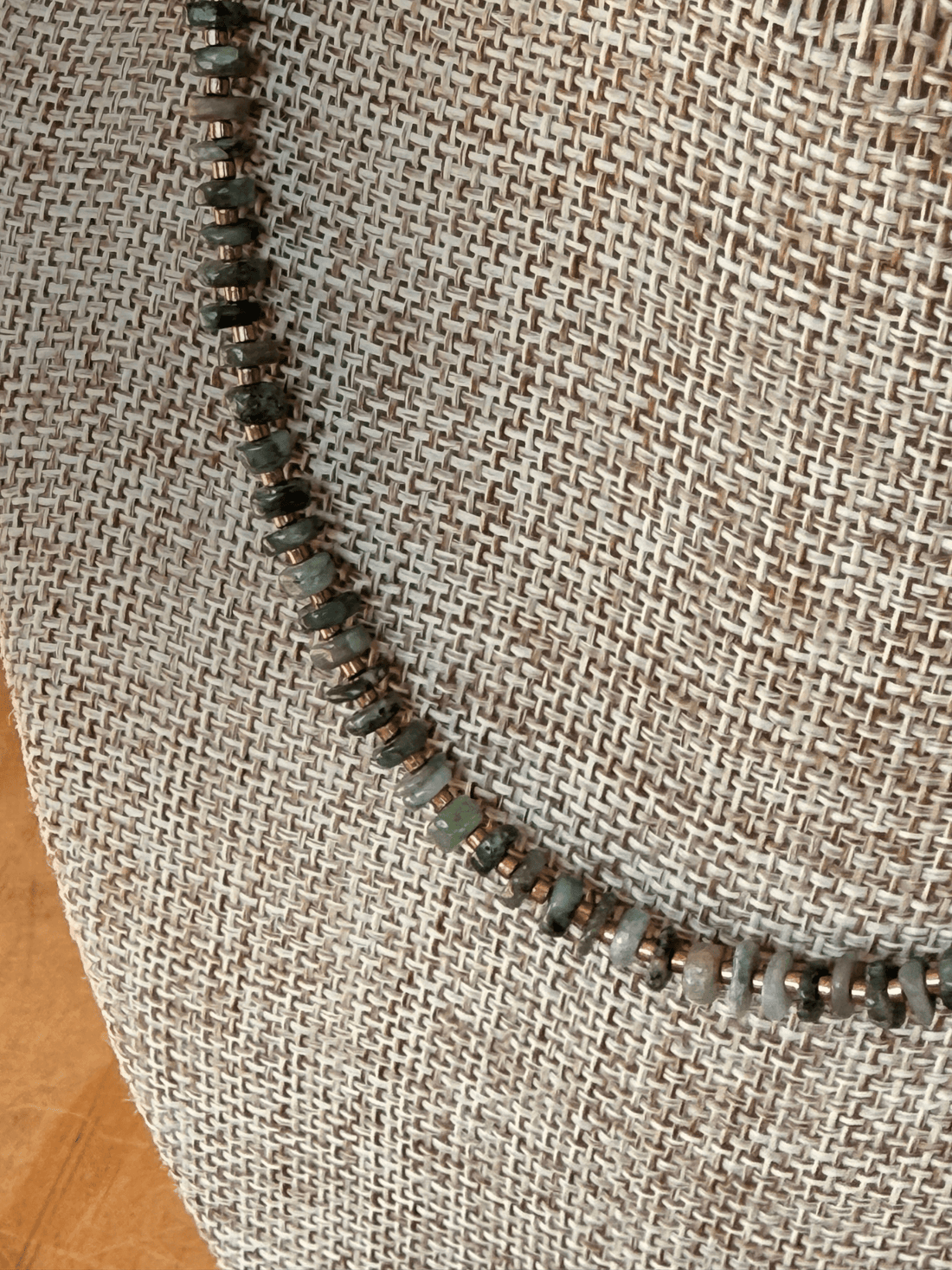 Forest Canopy Glow Emerald Necklace - Chocolate and Steel
