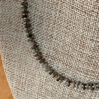 Forest Canopy Glow Emerald Necklace - Chocolate and Steel