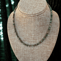 Forest Canopy Glow Emerald Necklace - Chocolate and Steel