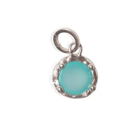 Gemdrop Juicy Chalcedony Charm Necklace - Chocolate and Steel