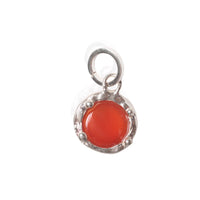 Gemdrop Juicy Chalcedony Charm Necklace - Chocolate and Steel