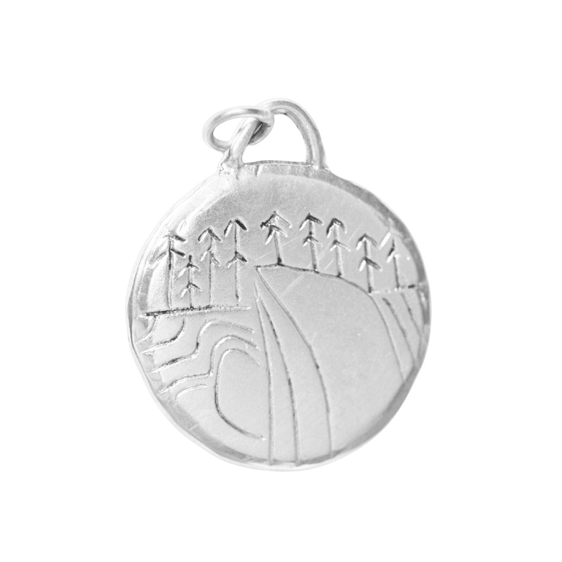 Half Dome Carved Medallion - Chocolate and Steel