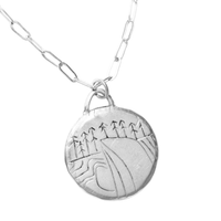 Half Dome Carved Medallion - Chocolate and Steel