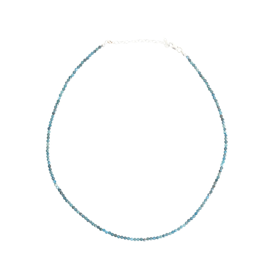 Hoffman Apatite Beaded Necklace - Chocolate and Steel
