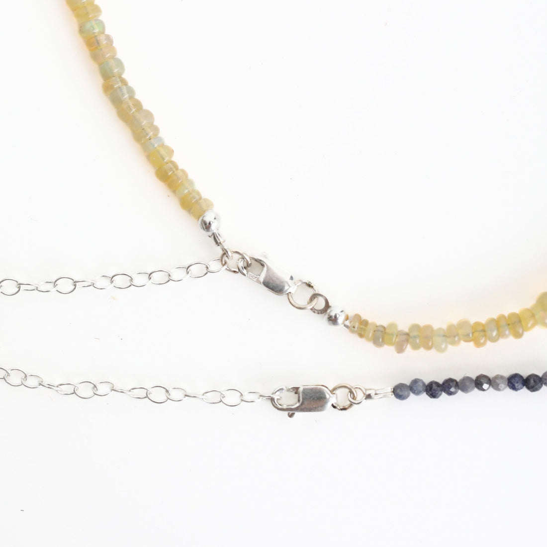 Hoffman Apatite Beaded Necklace - Chocolate and Steel