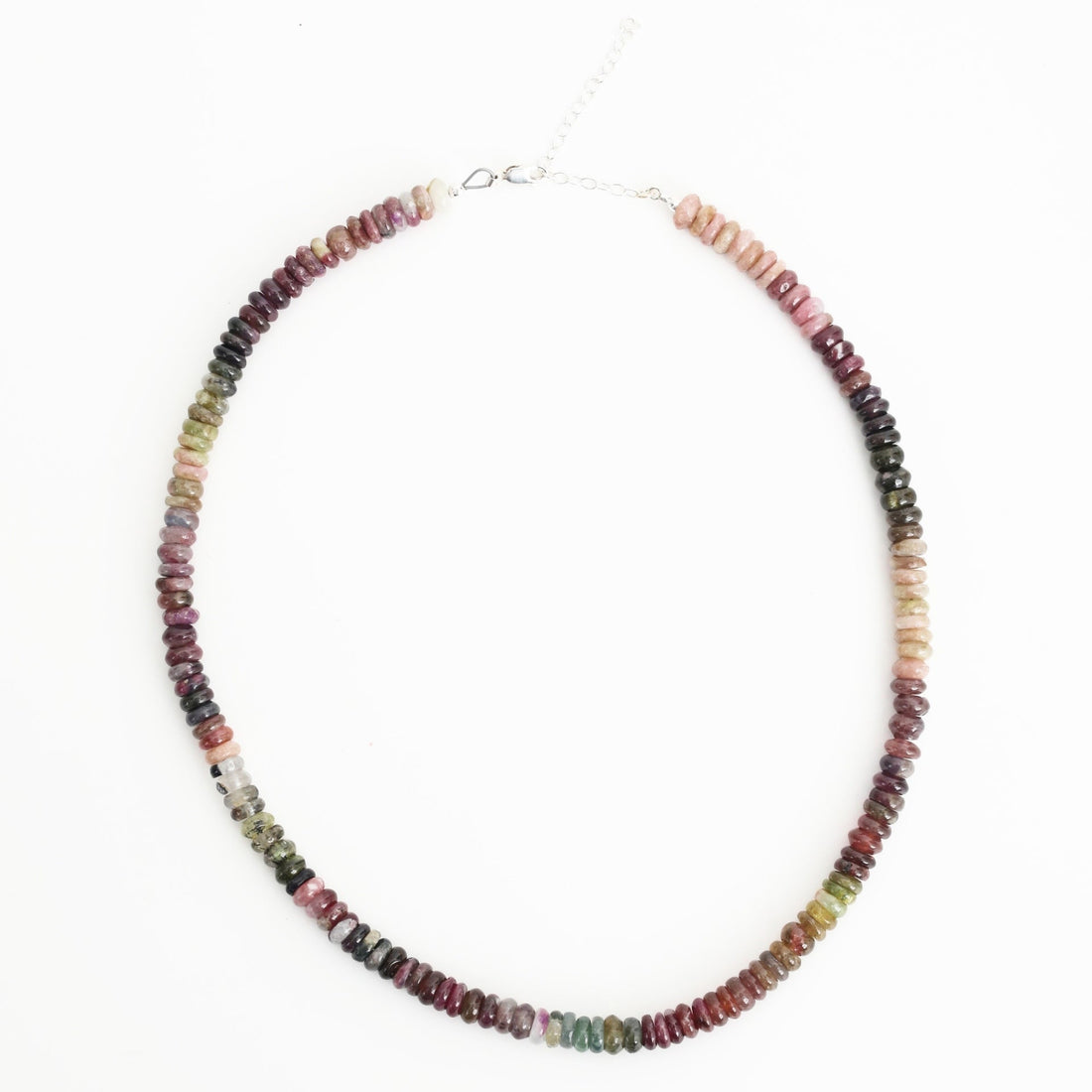 Lynne Tourmaline Necklace - Chocolate and Steel