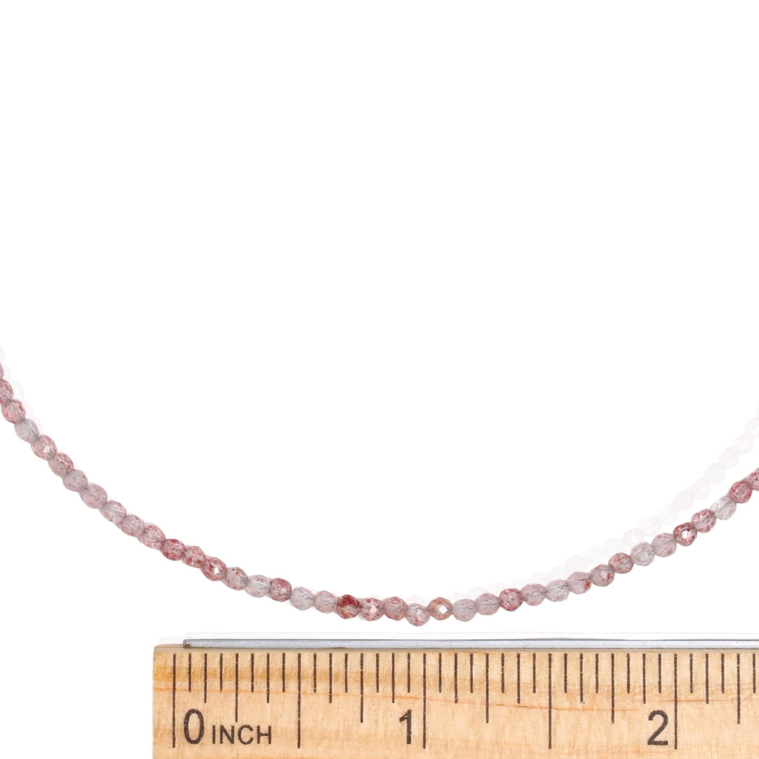 Margo Strawberry Quartz Beaded Necklace - Chocolate and Steel