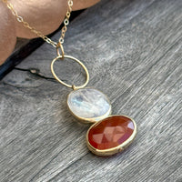 Ocean Pebbles Necklace - Chocolate and Steel