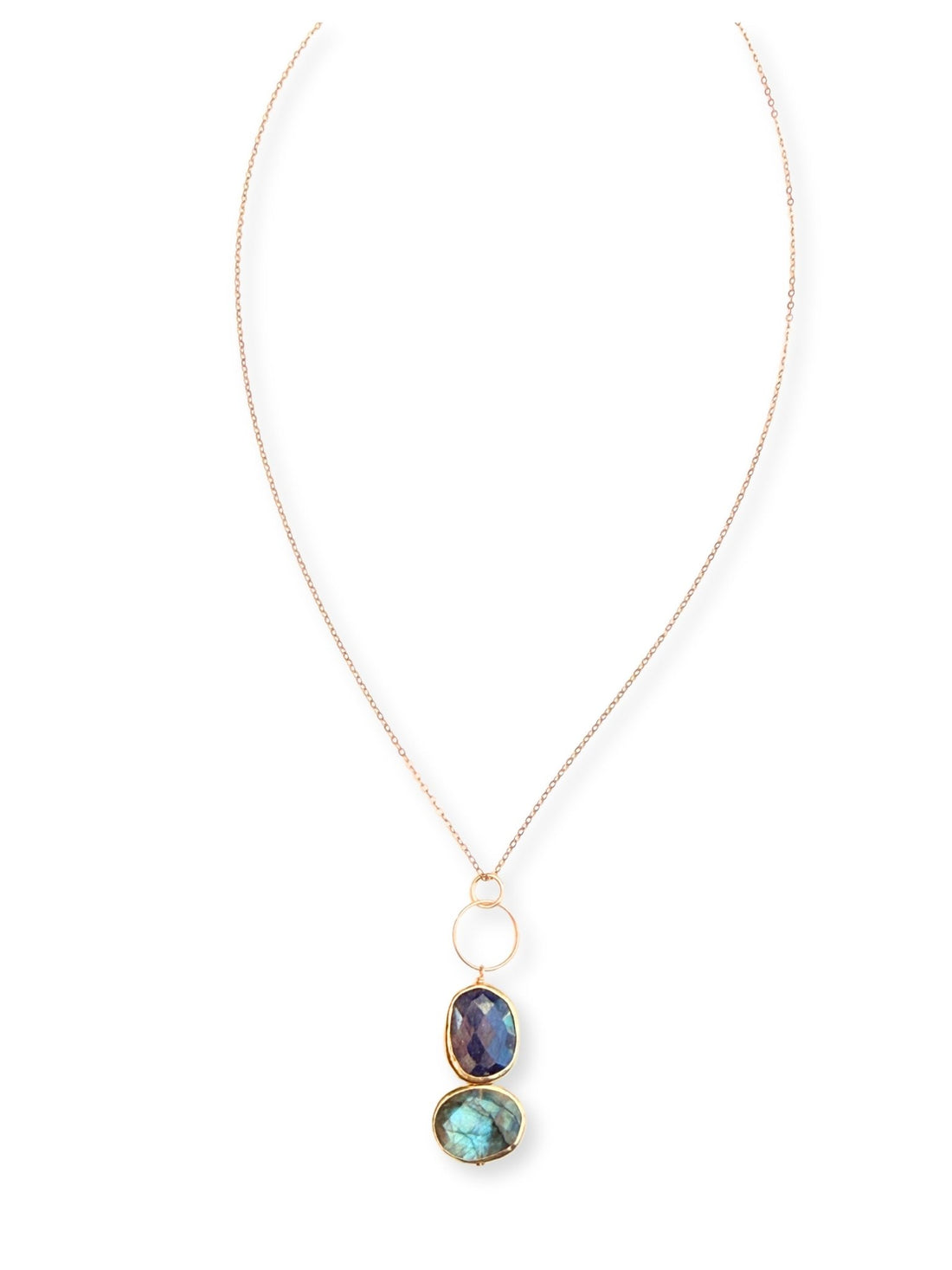 Ocean Pebbles Necklace - Chocolate and Steel