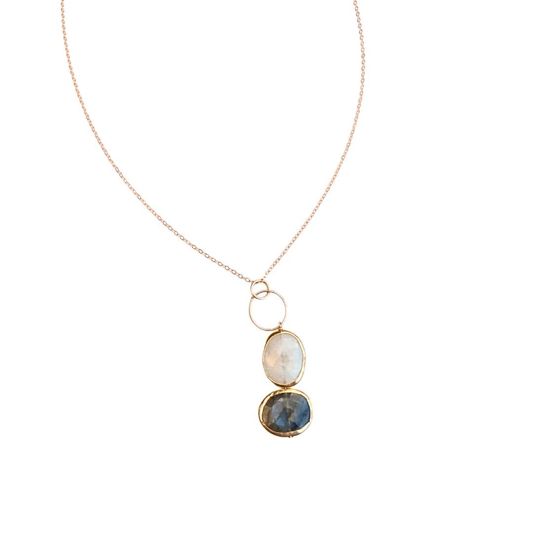 Ocean Pebbles Necklace - Chocolate and Steel