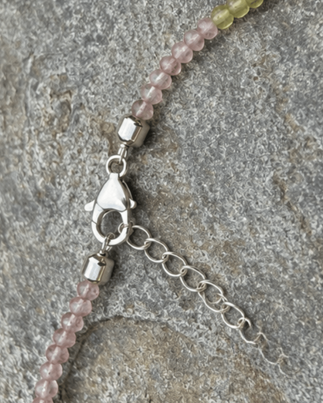 Striped Pastel Lapis Necklace - Chocolate and Steel