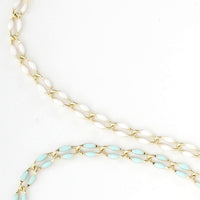 "The Topanga" Gold and Enamel Chain Necklace - Chocolate and Steel