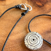 This Moment Tree Slice Necklace (The Interbeing) - Chocolate and Steel