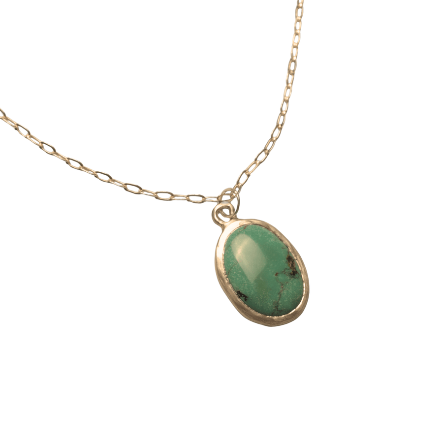 Voice of the Earth Chrysocolla Necklace - Chocolate and Steel