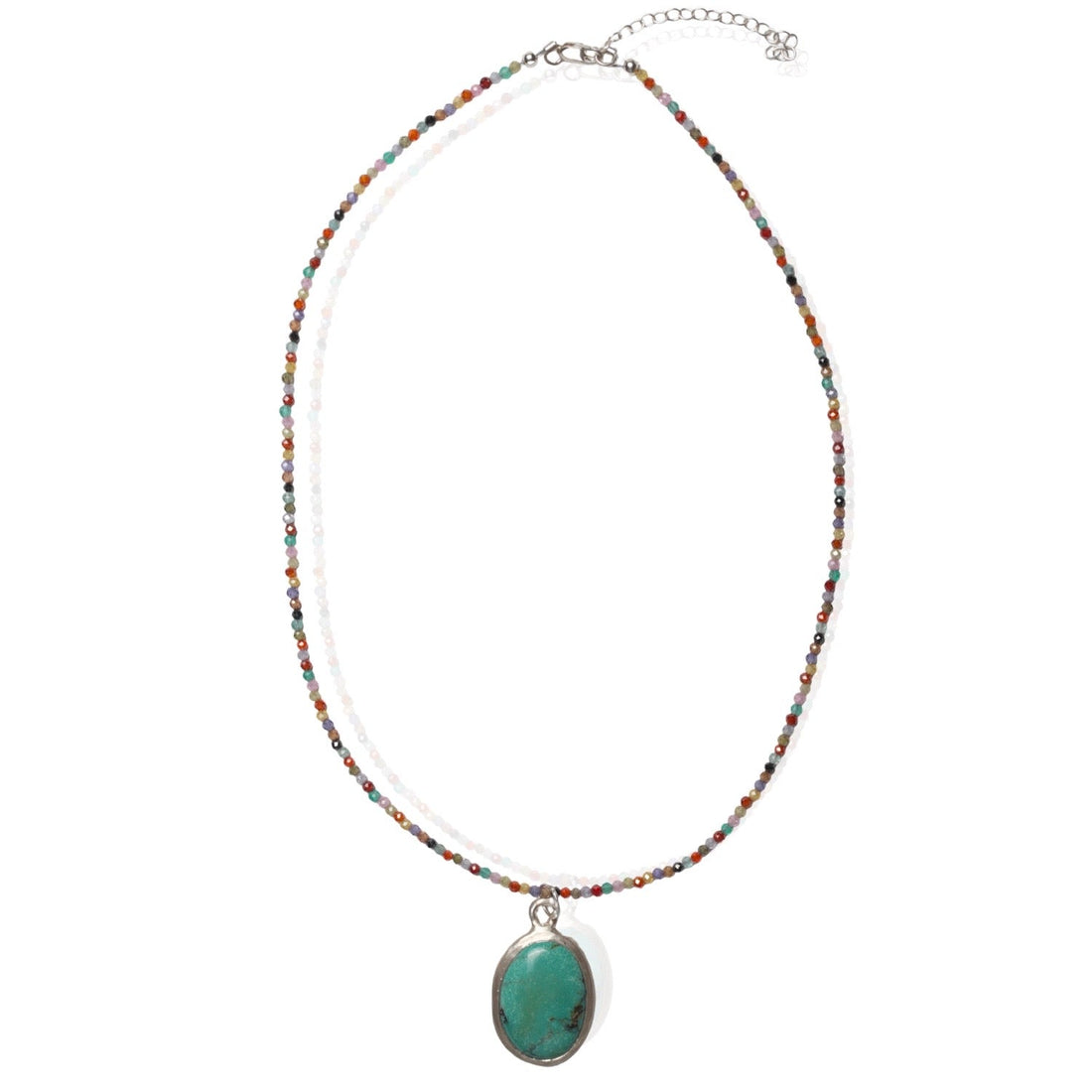 Voice of the Earth Chrysocolla Necklace - Chocolate and Steel