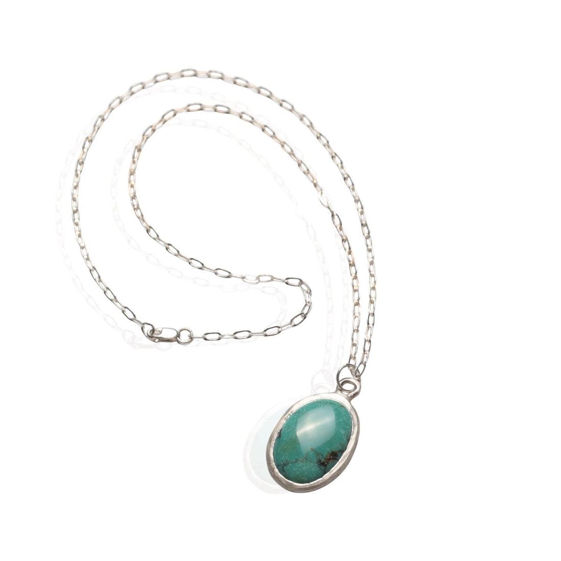 Voice of the Earth Chrysocolla Necklace - Chocolate and Steel