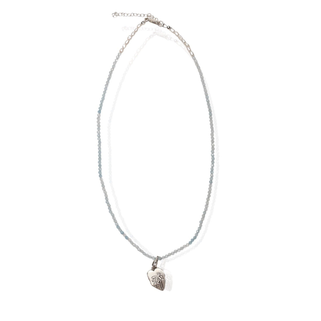 What You Water Grows – Carved Heart Necklace with Sunflower Charm - Chocolate and Steel