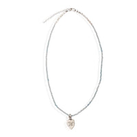 What You Water Grows – Carved Heart Necklace with Sunflower Charm - Chocolate and Steel