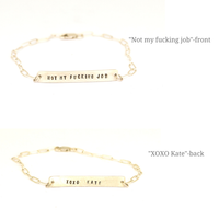 "Not My Fucking Job" Quote Bracelet - Collaboration with Kate Anthony of the Divorce Survival Guide