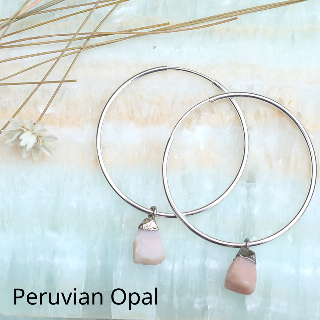 Jo Gemstone Hoops- more choices available