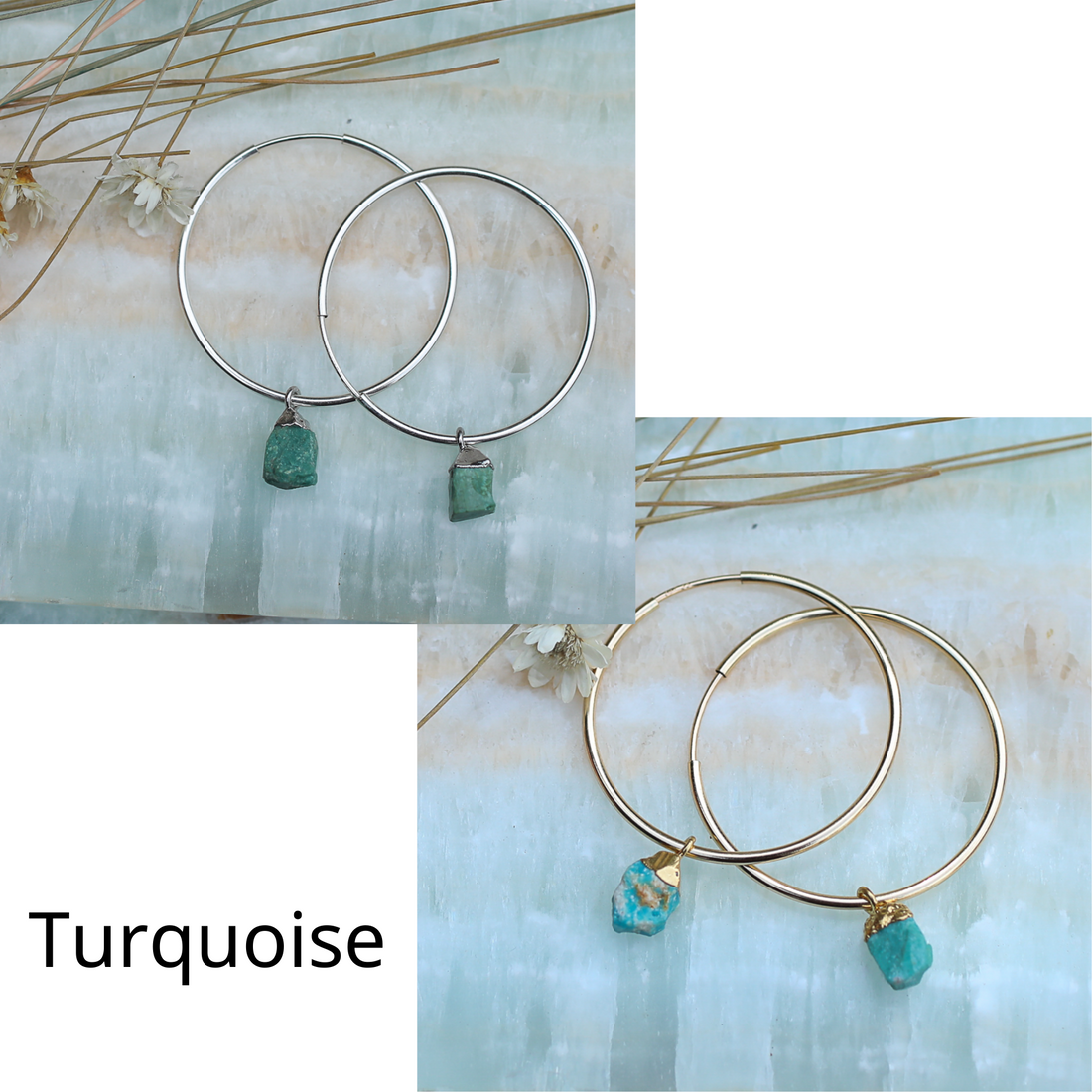 Jo Gemstone Hoops- more choices available