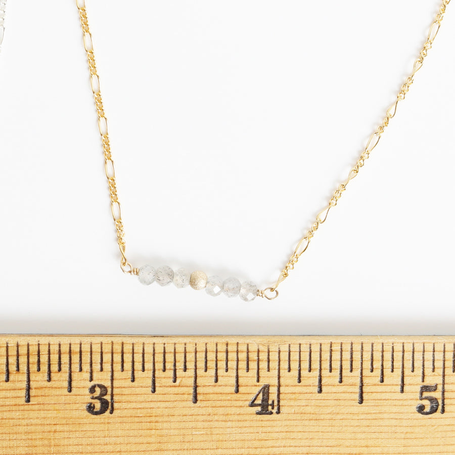 Stardust Labradorite Bar Necklace