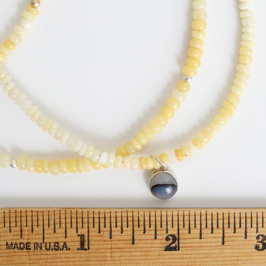Sunshowers Opal and Dendritic Agate Necklace