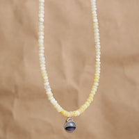 Sunshowers Opal and Dendritic Agate Necklace