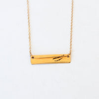 Be Badass Everyday/ Feather Mantra Necklace - Chocolate and Steel