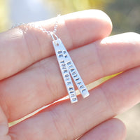 "Be Your Own Kind of Beautiful" Quote Necklace - Chocolate and Steel