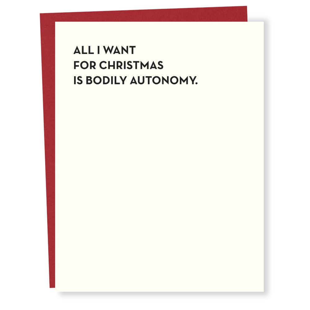 Bodily Autonomy - Christmas Card - Chocolate and Steel