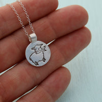 boygirlparty® medium lamb necklace - Chocolate and Steel