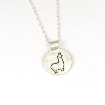 boygirlparty® medium llama necklace - Chocolate and Steel