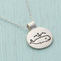 boygirlparty® medium whale necklace - Chocolate and Steel