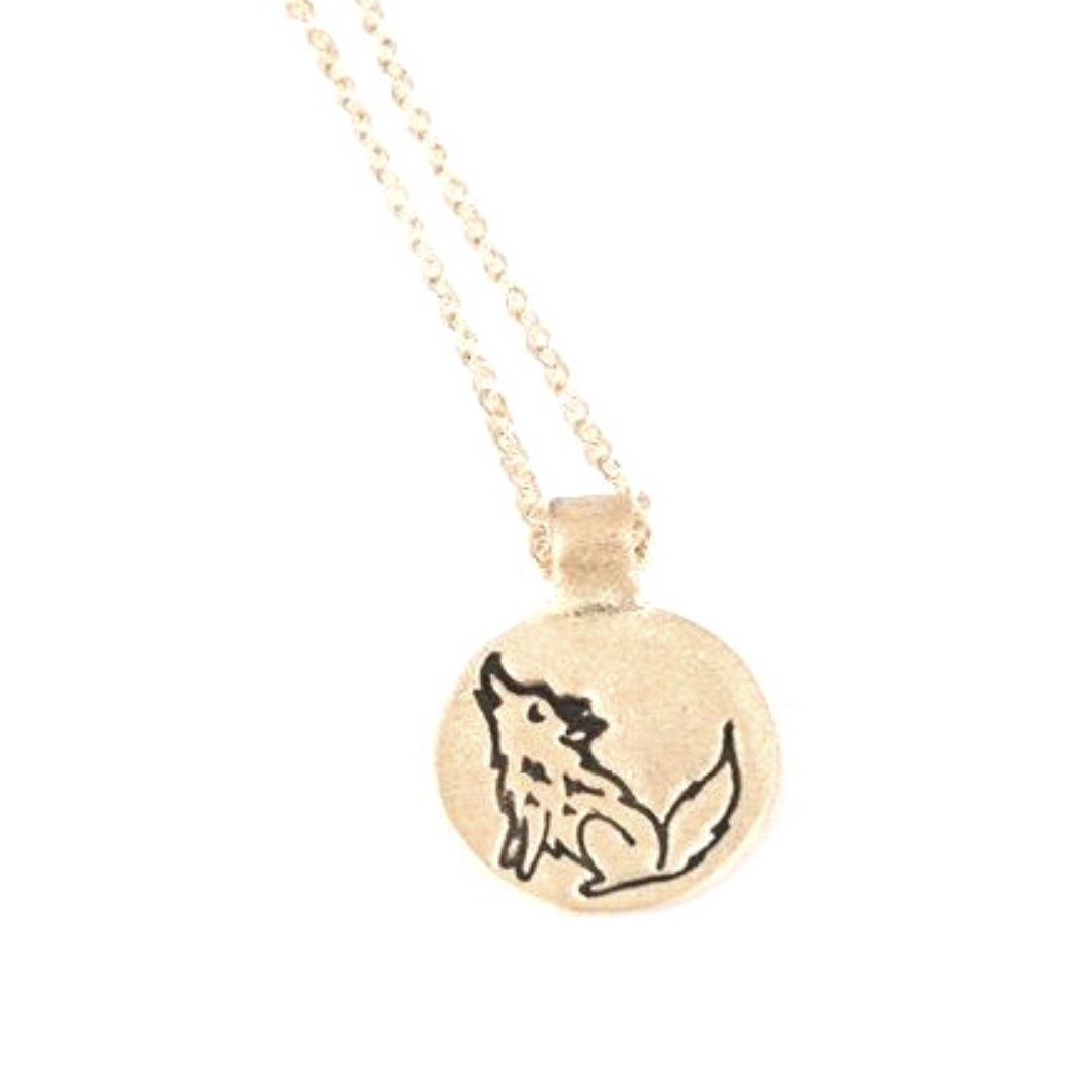 boygirlparty® medium wolf necklace - Chocolate and Steel