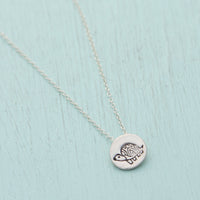 boygirlparty® Tiny Turtle necklace - Chocolate and Steel