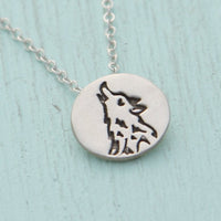 boygirlparty® Tiny Wolf necklace - Chocolate and Steel