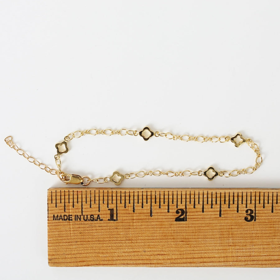 Clover Chain Bracelet - Chocolate and Steel