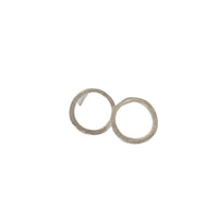 Couric Circle Studs - Chocolate and Steel