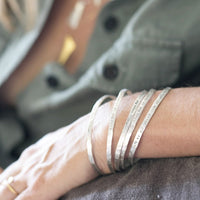 Customized bangle bracelet - personalized - Chocolate and Steel