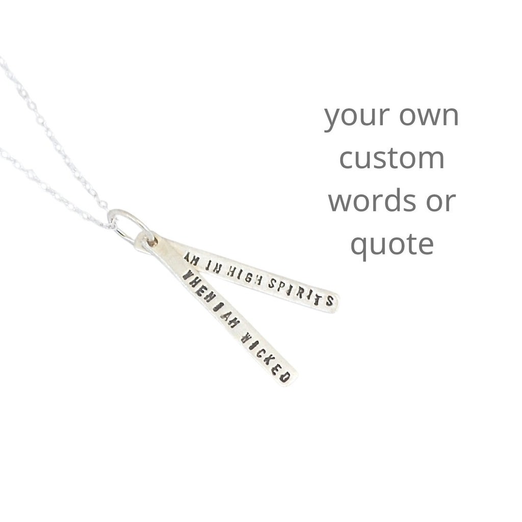 Custom quote necklace outlet