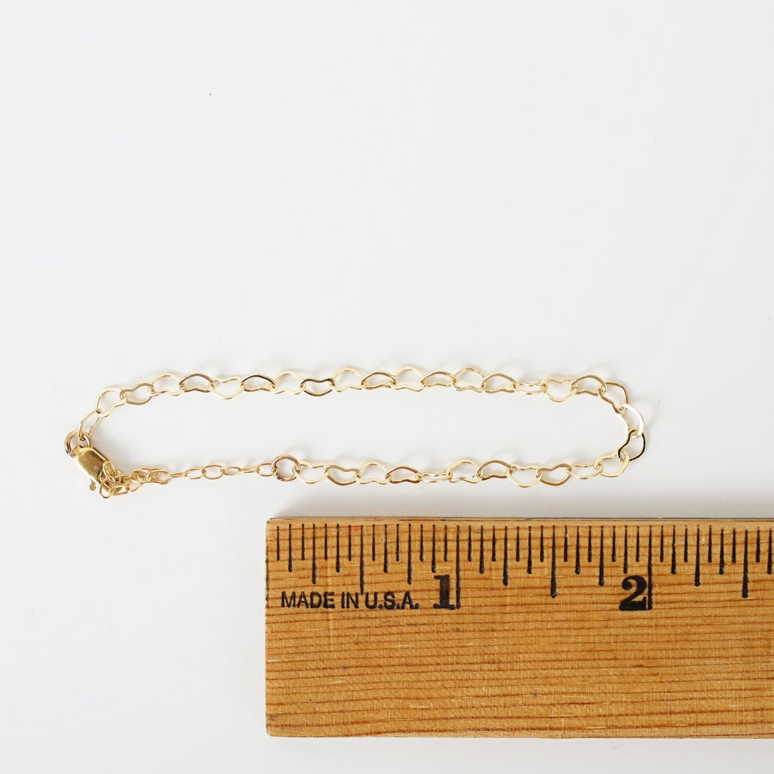 Delicate Heart Chain Bracelet - Chocolate and Steel