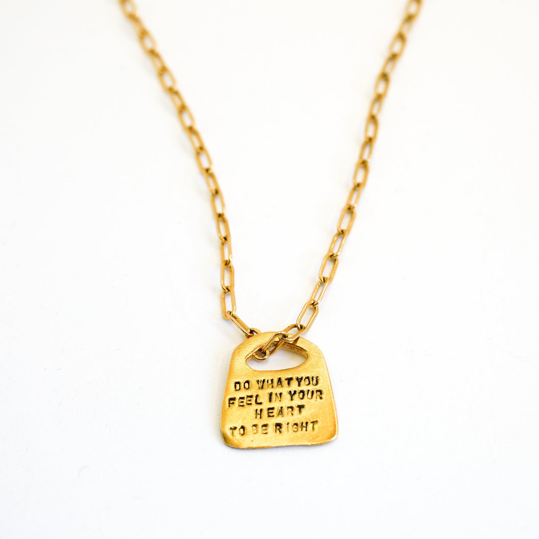 Eleanor Roosevelt Rune Necklace "Do what you feel in your heart to be right, for you'll be criticized anyway." - Chocolate and Steel