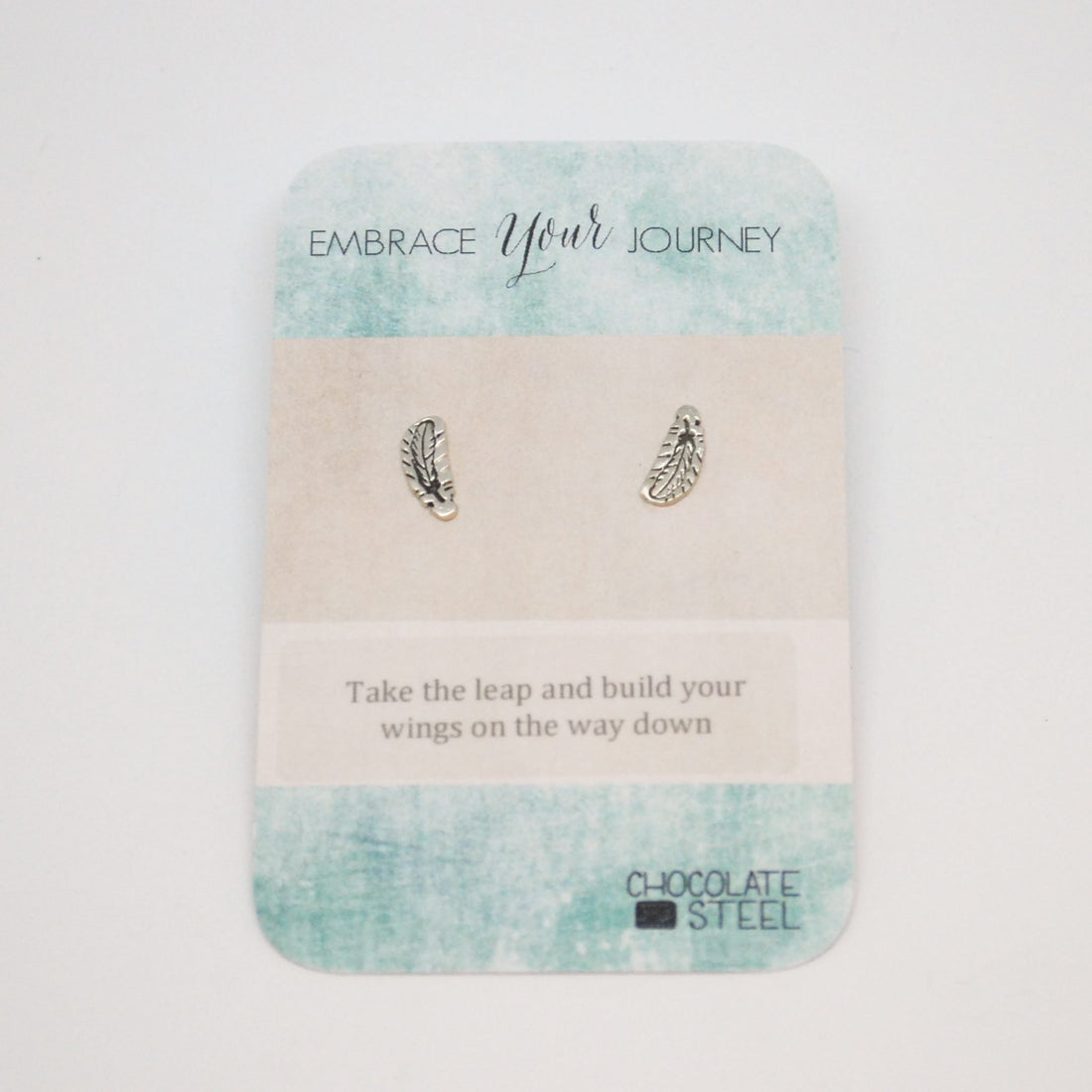 Embrace Your Journey - Feather Studs